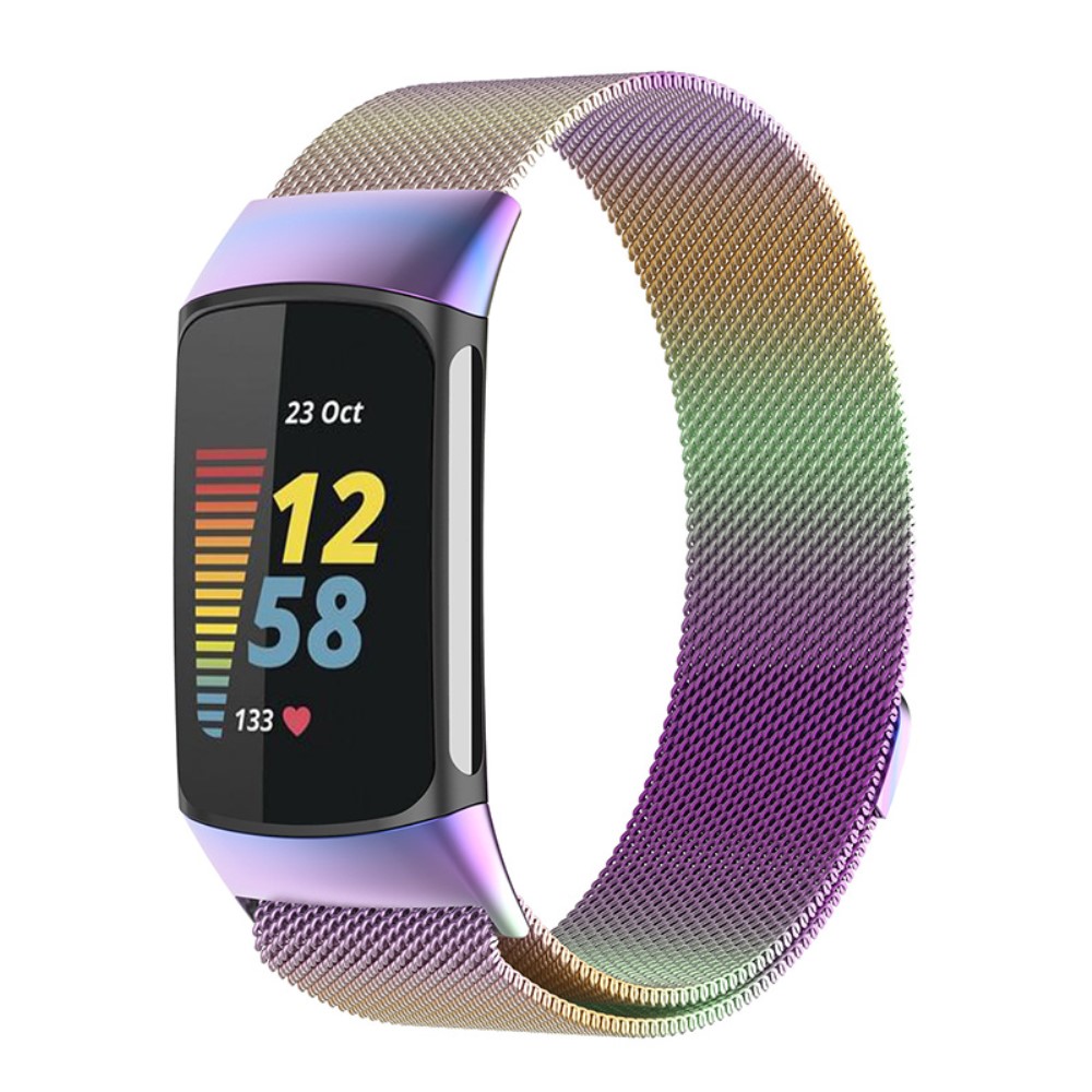 Fitbit Charge 6 / 5 Metall Armband Milanese Loop Oil Fade