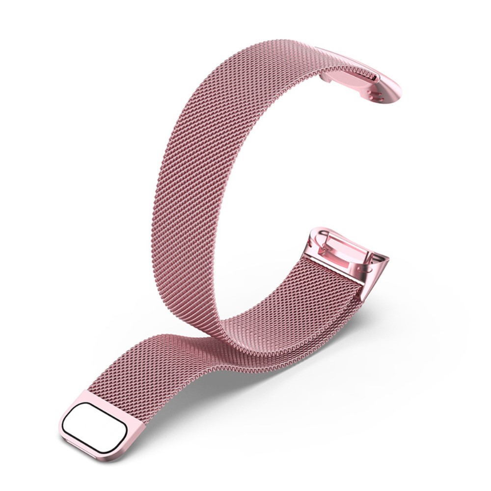 Fitbit Charge 6 / 5 Metall Armband Milanese Loop Rosa