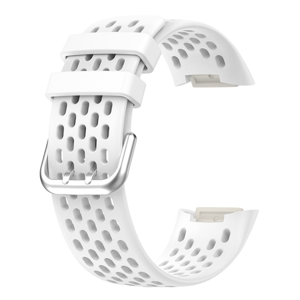 Fitbit Charge 6 / 5 Armband Silikon Ihligt Vit