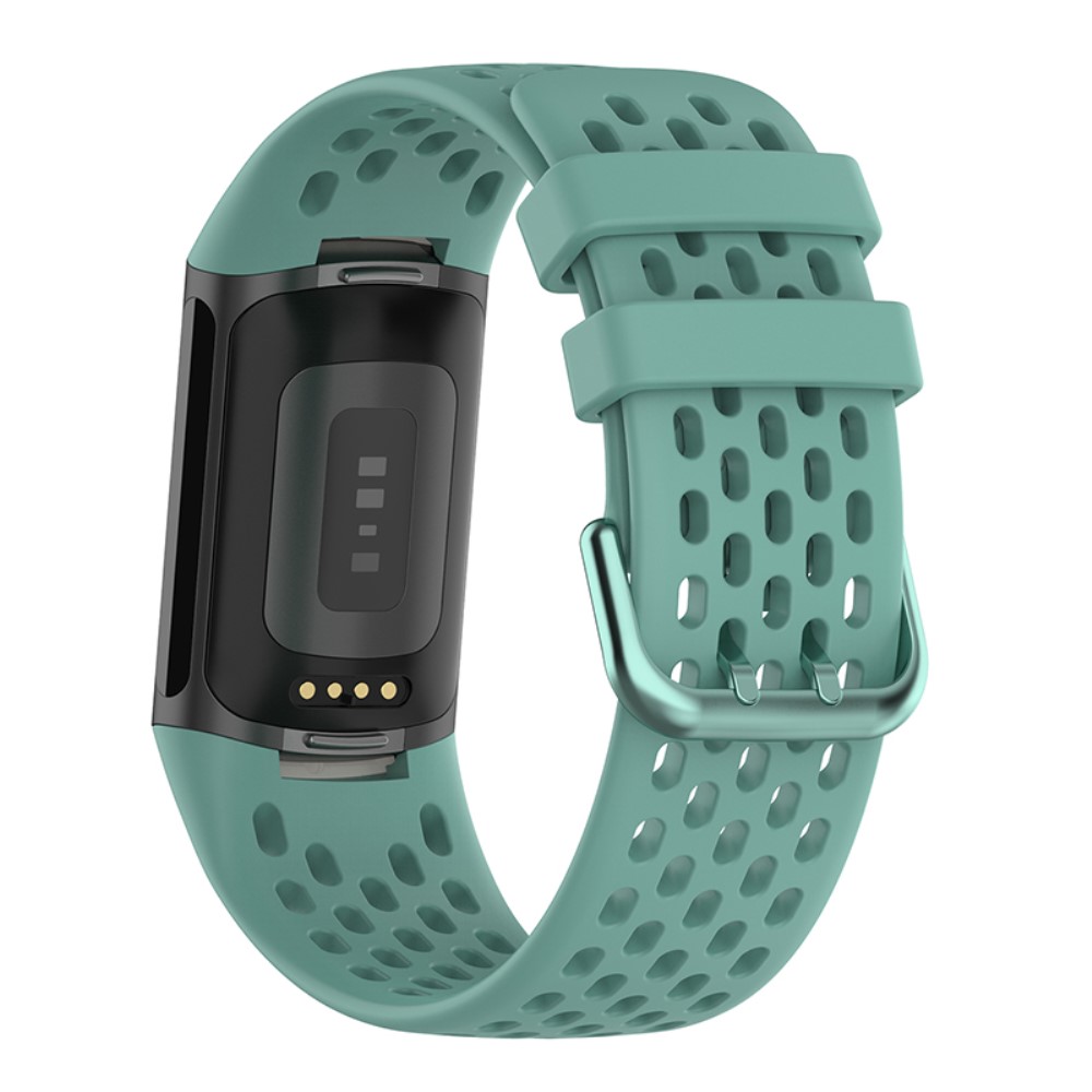 Fitbit Charge 6 / 5 Armband Silikon Ihligt Svartaktig Grn