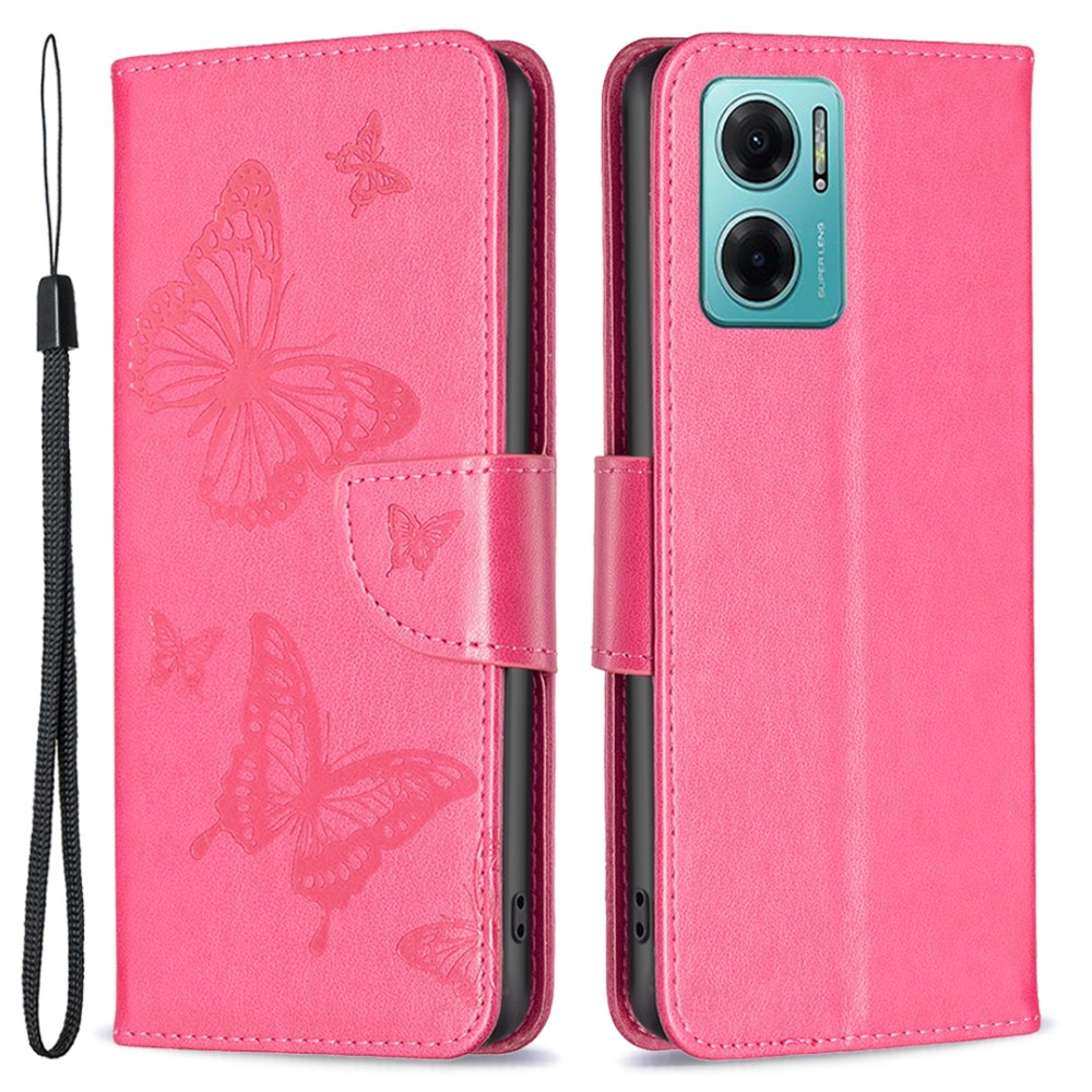 Xiaomi Redmi 10 5G Fodral Butterfly Rosa