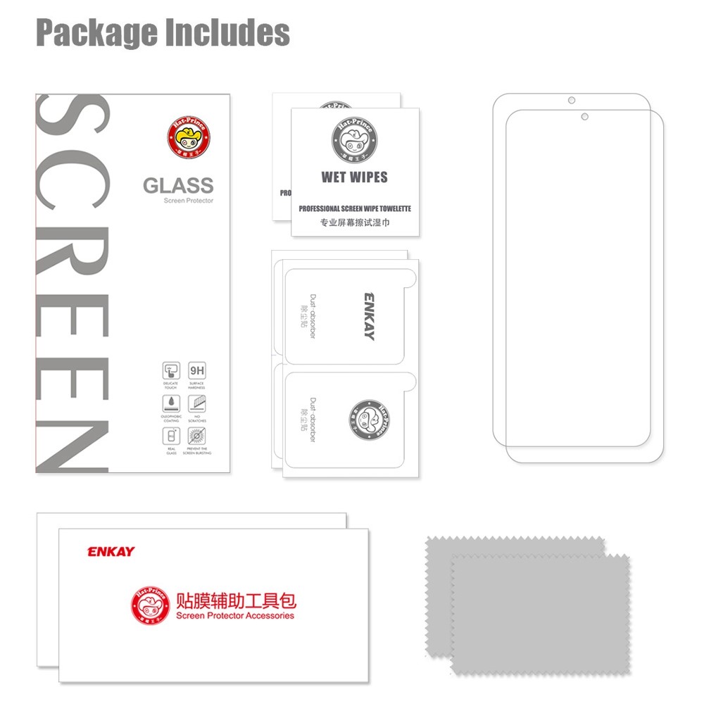 HAT PRINCE Xiaomi Redmi 10 5G 2-PACK Skrmskydd Hrdat Glas