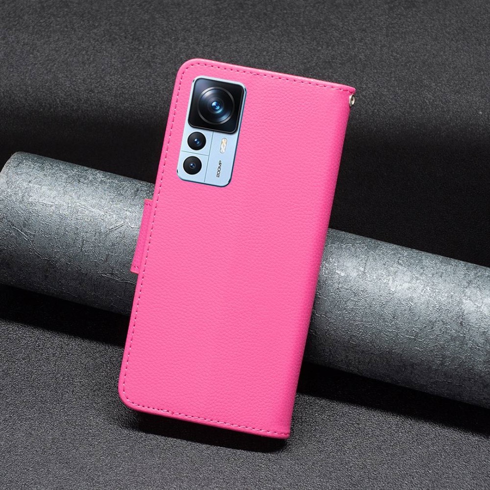 Xiaomi 12T / 12T Pro Fodral Shark Litchi Rosa