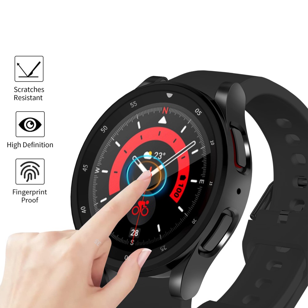 Samsung Galaxy Watch 5 Pro 45mm Skal Heltckande Svart