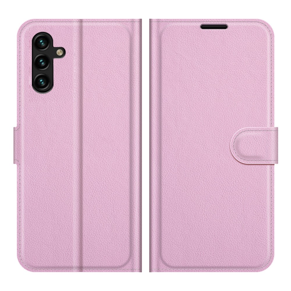 Samsung Galaxy A04s / A13 5G Fodral Litchi Lder Ljus Rosa