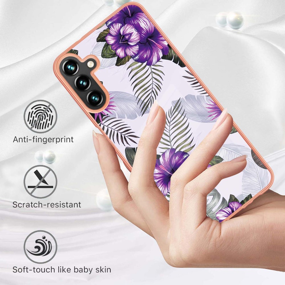 Samsung Galaxy A04s / A13 5G Skal TPU Marmor Blommor