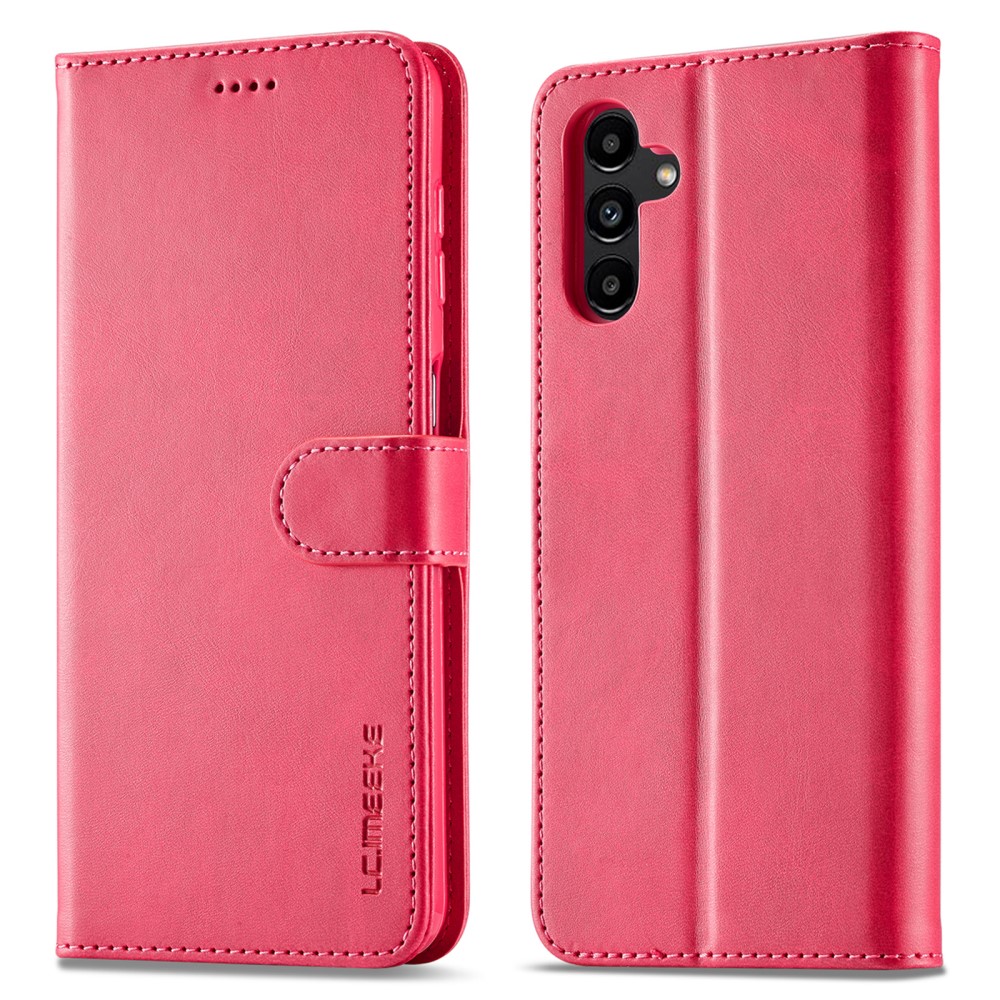 LC.IMEEKE Samsung Galaxy A04s / A13 5G Fodral Läder Röd/Rosa