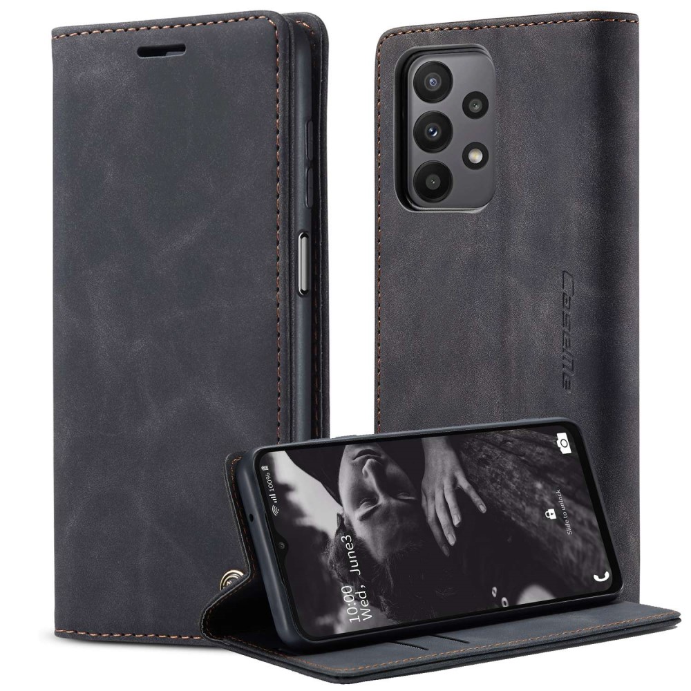 CASEME Samsung Galaxy A23 5G Fodral Flip Läder Svart