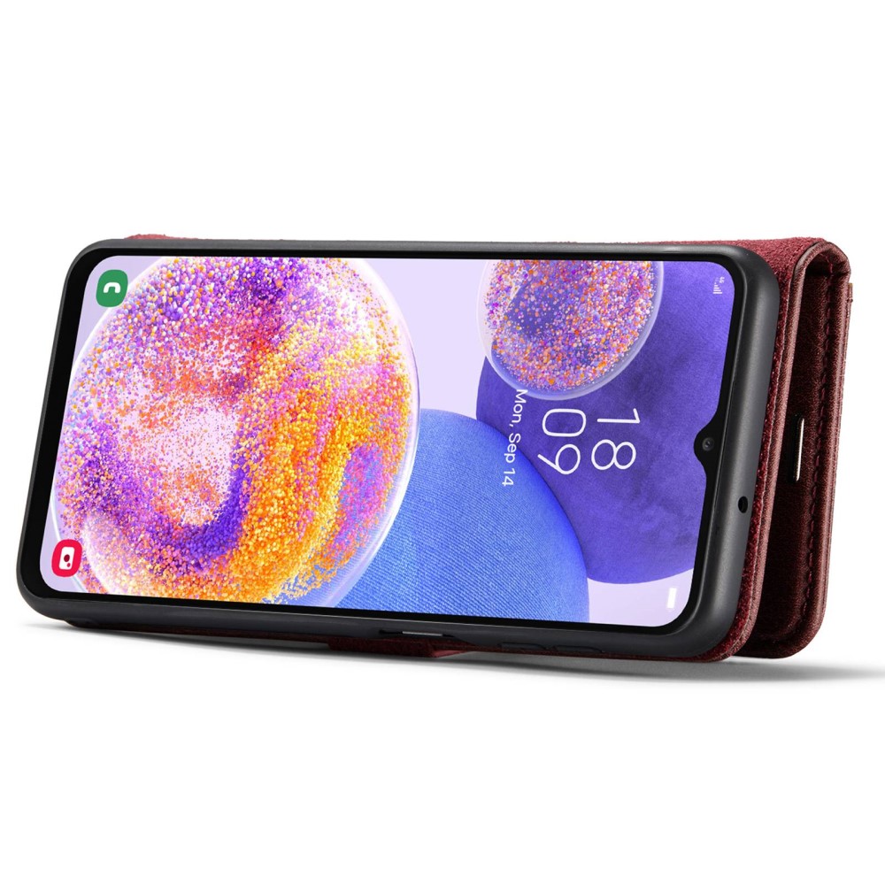 DG.MING Samsung Galaxy A23 5G 2in1 Magnet Fodral / Skal Vinröd