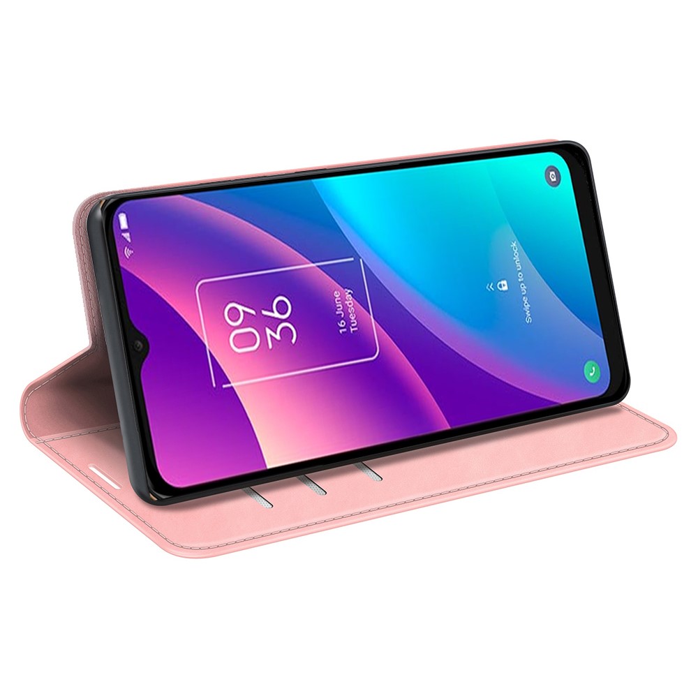 TCL 305 (2022) Fodral Flip Läder Roséguld