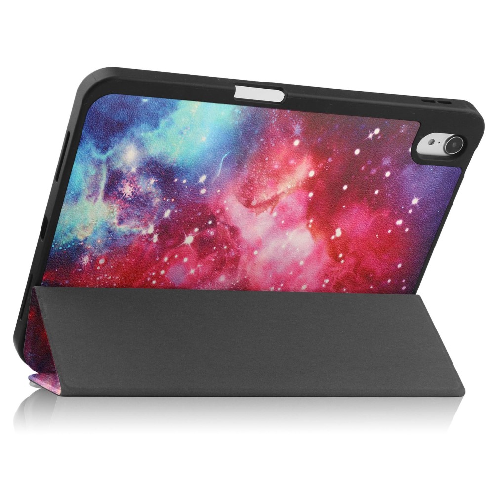 iPad 10.9 2022 Fodral Tri-Fold Pennhållare Cosmic Space