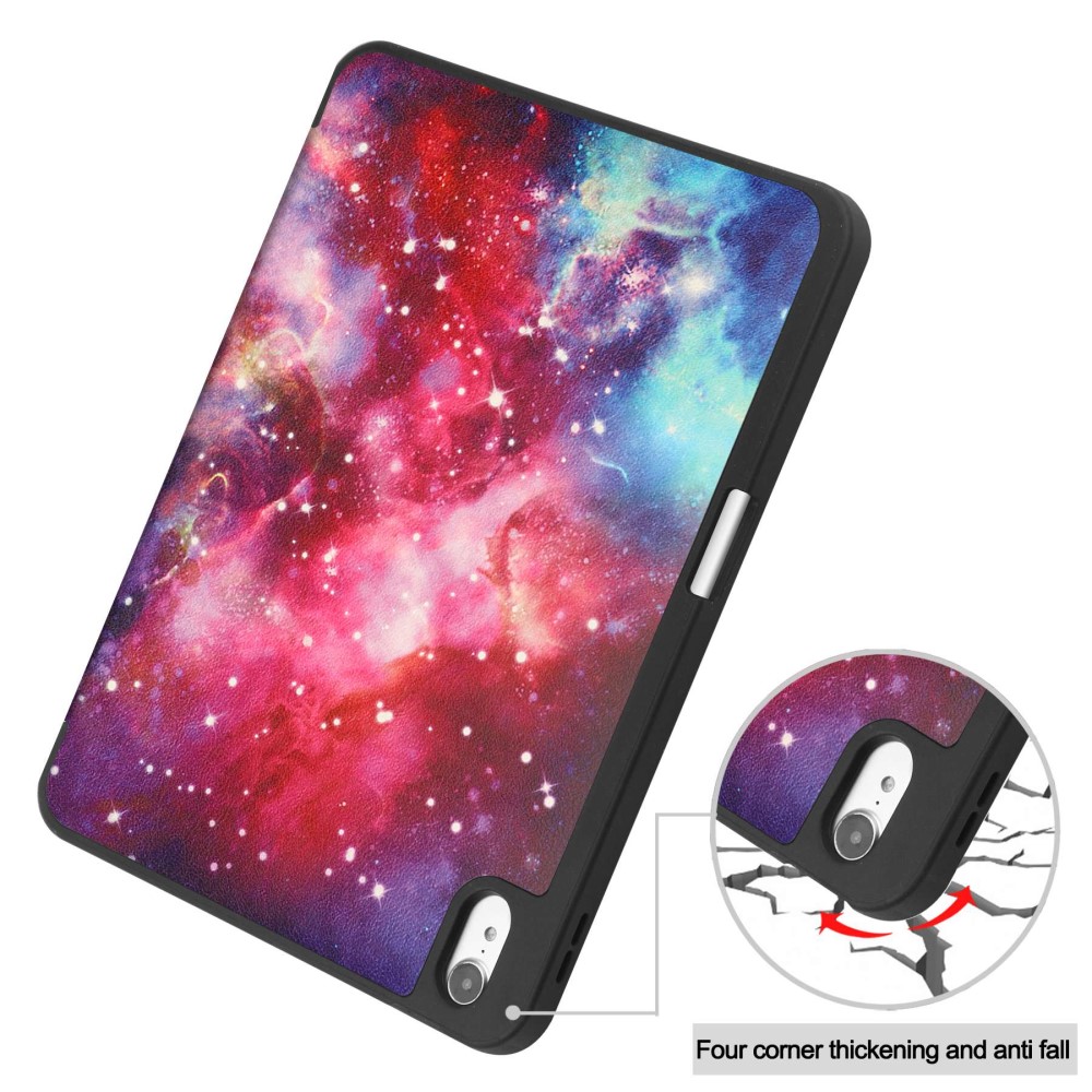 iPad 10.9 2022 Fodral Tri-Fold Pennhållare Cosmic Space