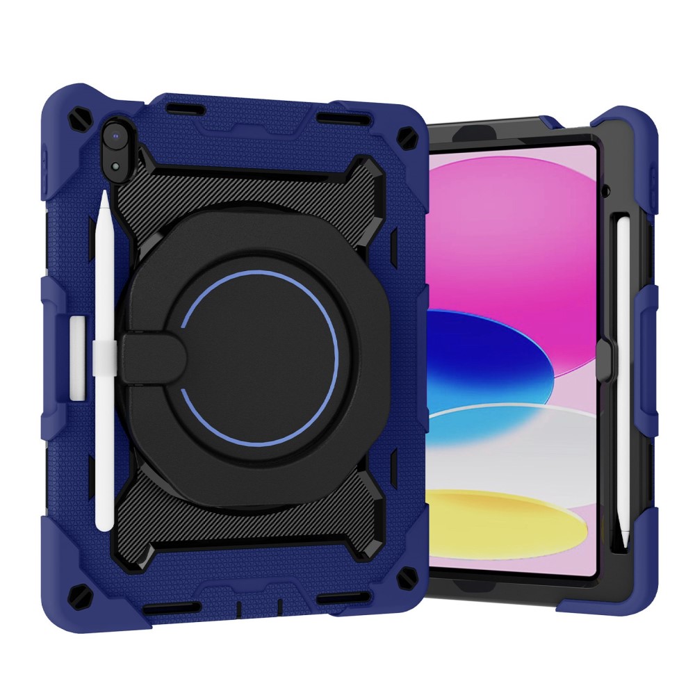 iPad 10.9 2022 Skal 360 Hybrid Shockproof Kickstand Bl