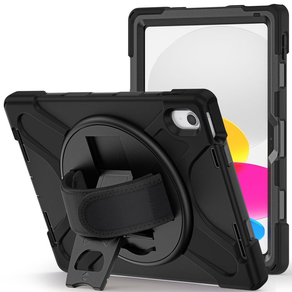 iPad 10.9 2022 Skal X-Shape Hybrid Kickstand Svart