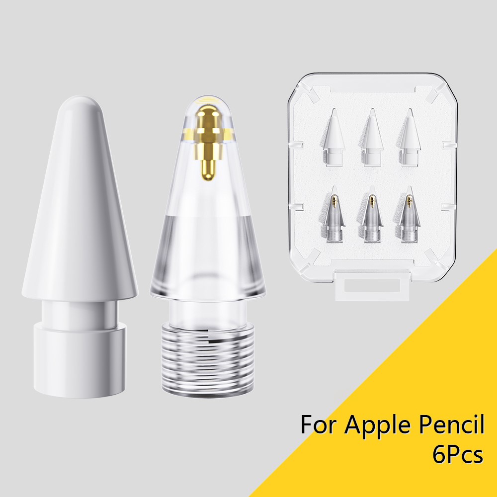 ESSAGER 6-PACK Ersttning Pennspets Apple Pen 1/2 Vit/Transparent