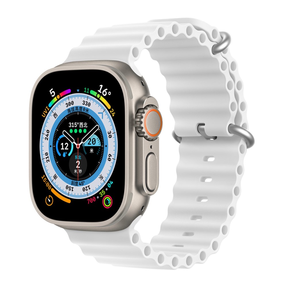 DUX DUCIS Apple Watch 42/44/45/49 mm Armband Wave Design Vit