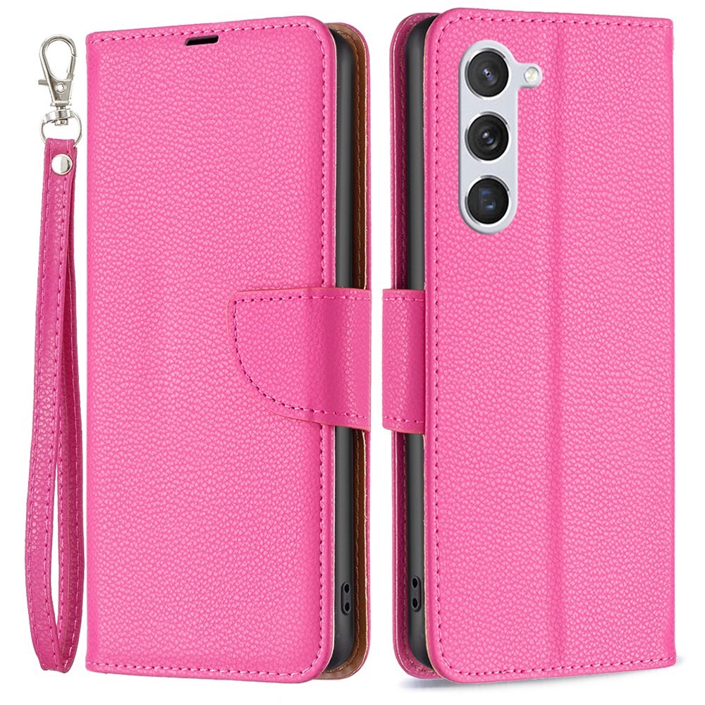 Samsung Galaxy S23 Fodral Litchi Shark Rosa