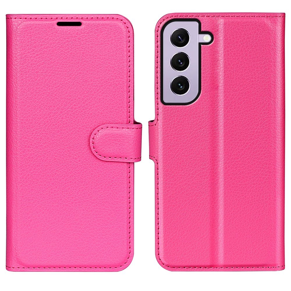 Samsung Galaxy S23 Fodral Litchi Lder Rosa