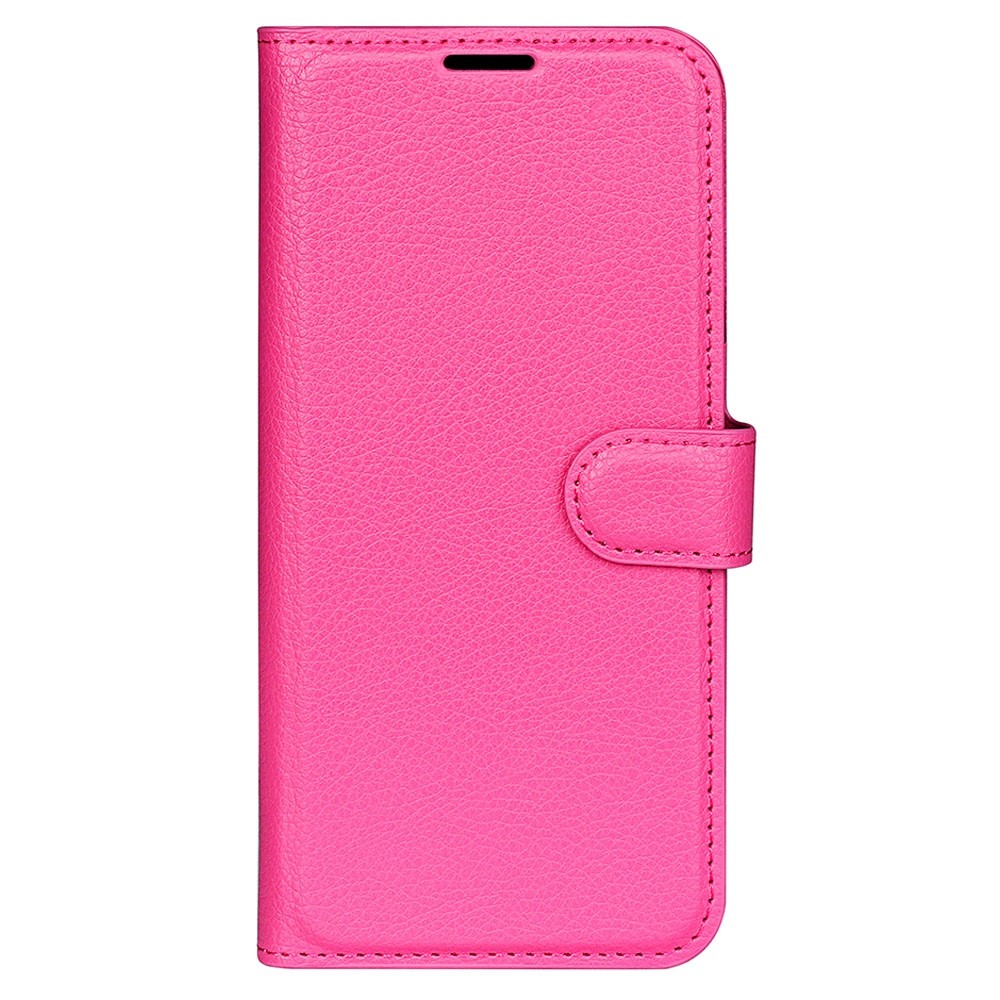 Samsung Galaxy S23 Fodral Litchi Lder Rosa