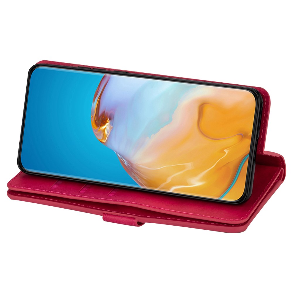 Samsung S23 Fodral Multifunktionell Med Frontficka Rosa