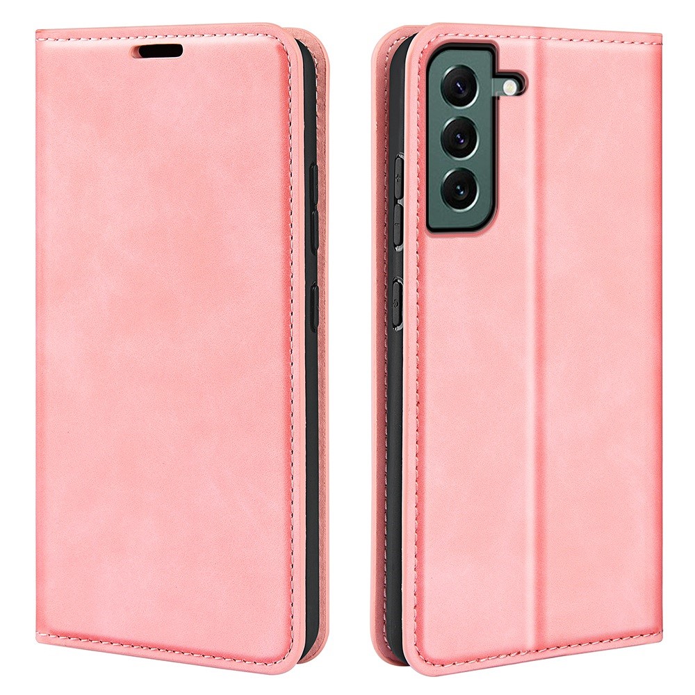 Samsung Galaxy S23 Plus Flip Fodral Skin Touch Ljus Rosa