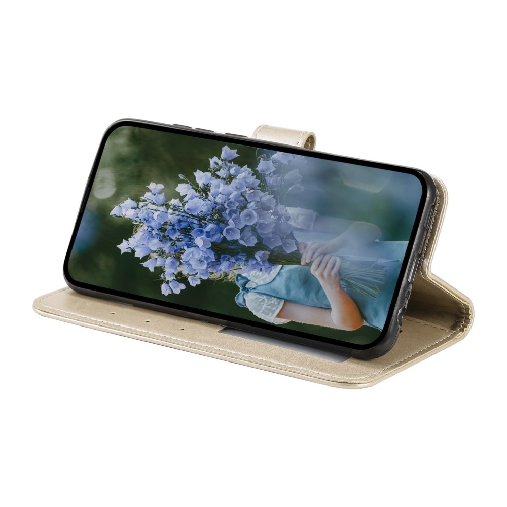 Samsung Galaxy S23 Plus Fodral Mandala Lder Guld