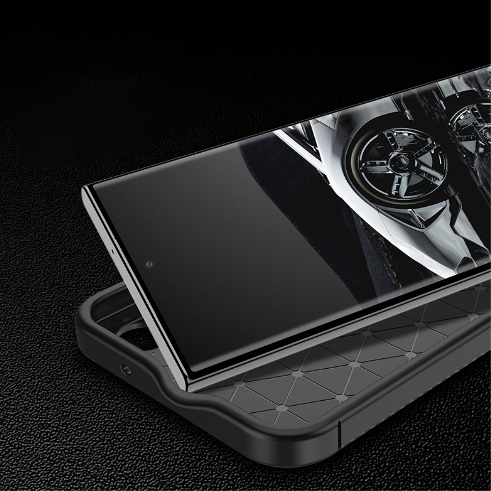 Samsung Galaxy S23 Ultra Skal Kolfiber Textur Svart