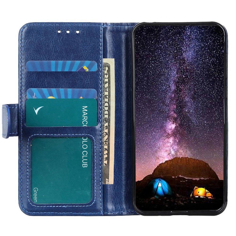 Samsung Galaxy S23 Ultra Fodral Crazy Horse Lder Bl