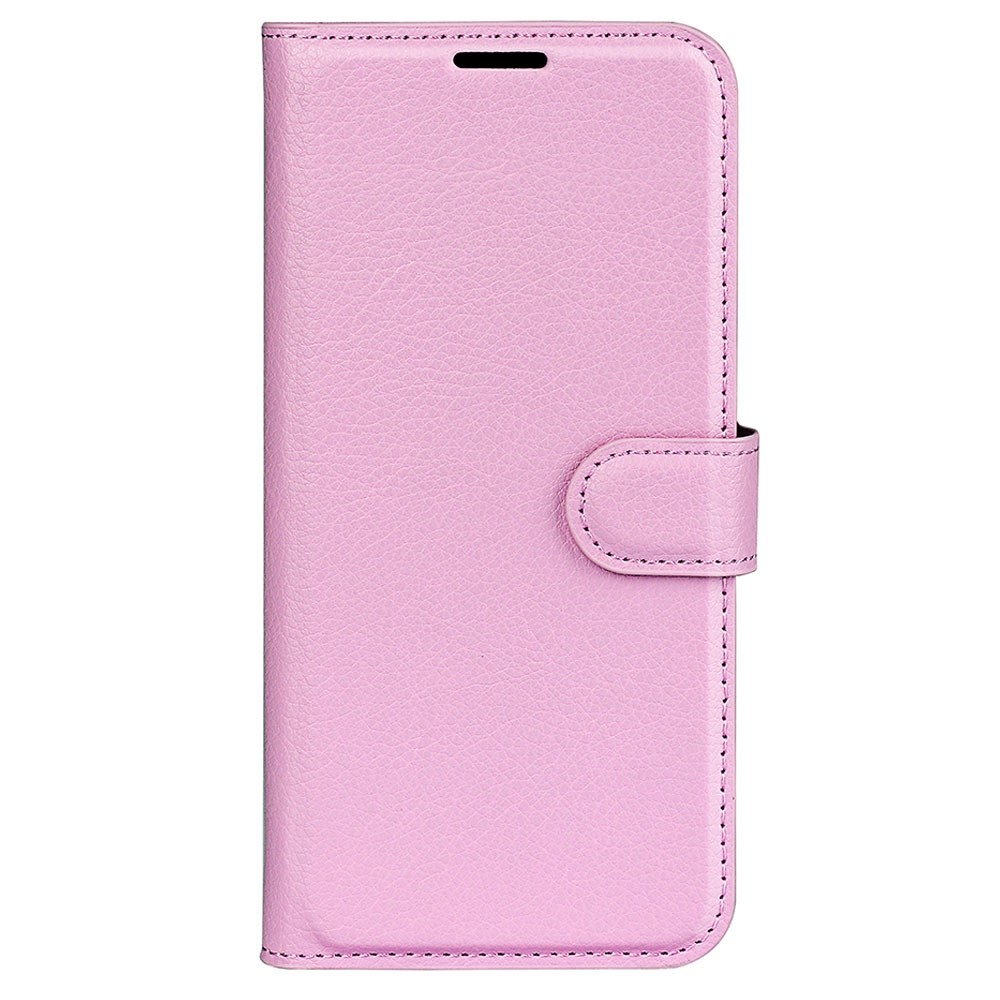 Samsung Galaxy S23 Ultra Fodral Litchi Läder Ljus Rosa