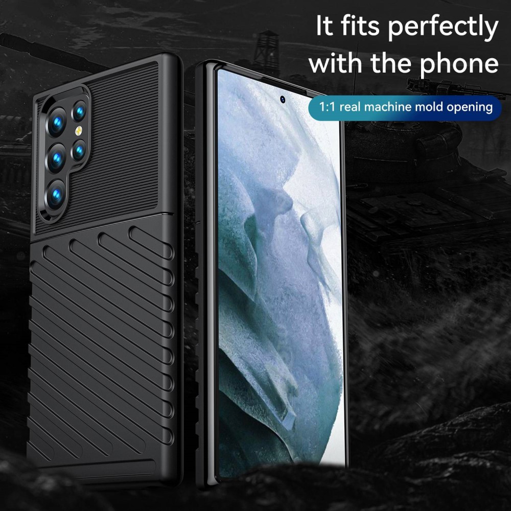 Samsung Galaxy S23 Ultra Skal Twill Textur Svart