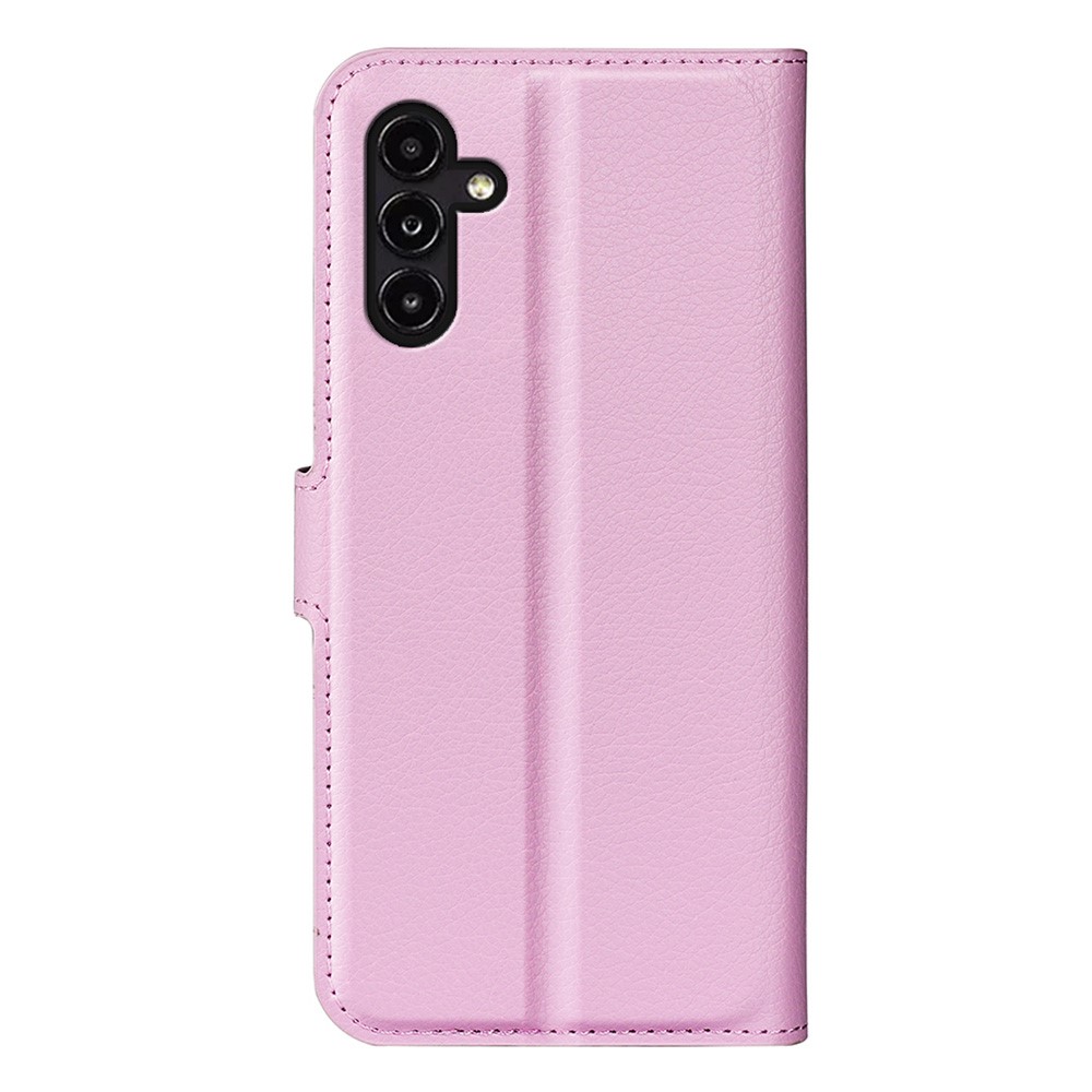 Samsung Galaxy A14 4G/5G Fodral Litchi Läder Ljus Rosa