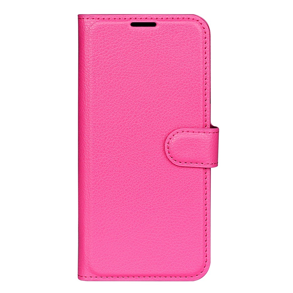 Samsung Galaxy A14 4G/5G Fodral Litchi Lder Rosa