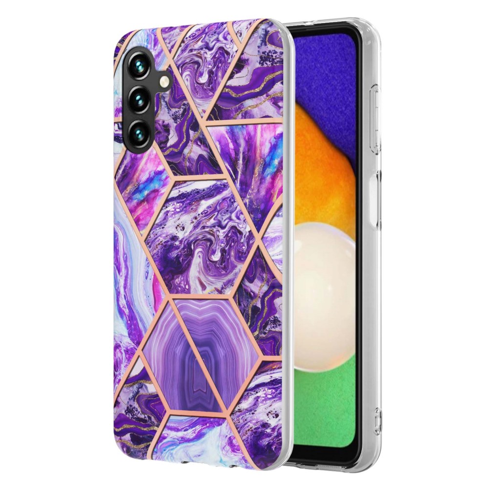 Samsung Galaxy A14 4G/5G Skal Marmor Mörk Lila