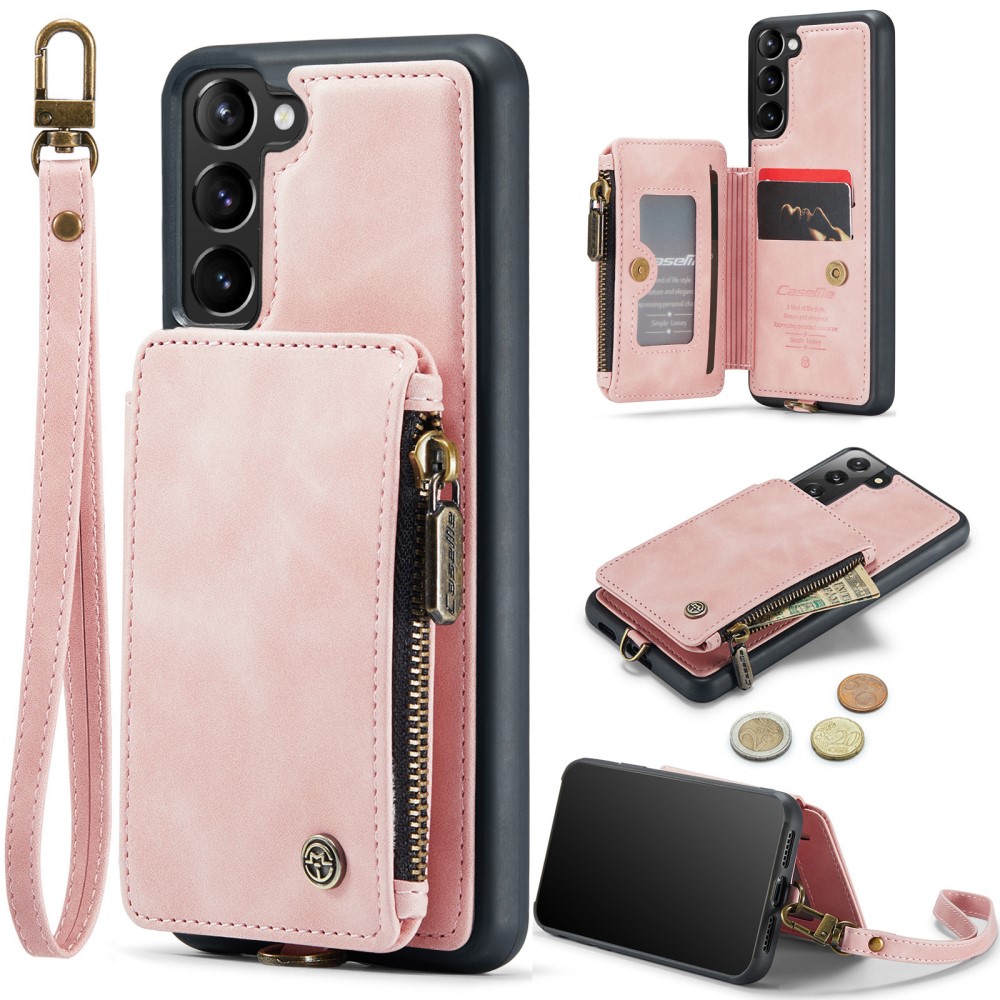 CASEME Samsung Galaxy S23 Skal Med Plånbok Rosa