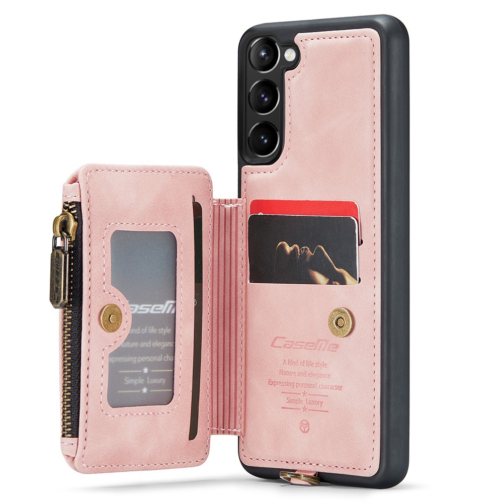 CASEME Samsung Galaxy S23 Skal Med Plånbok Rosa