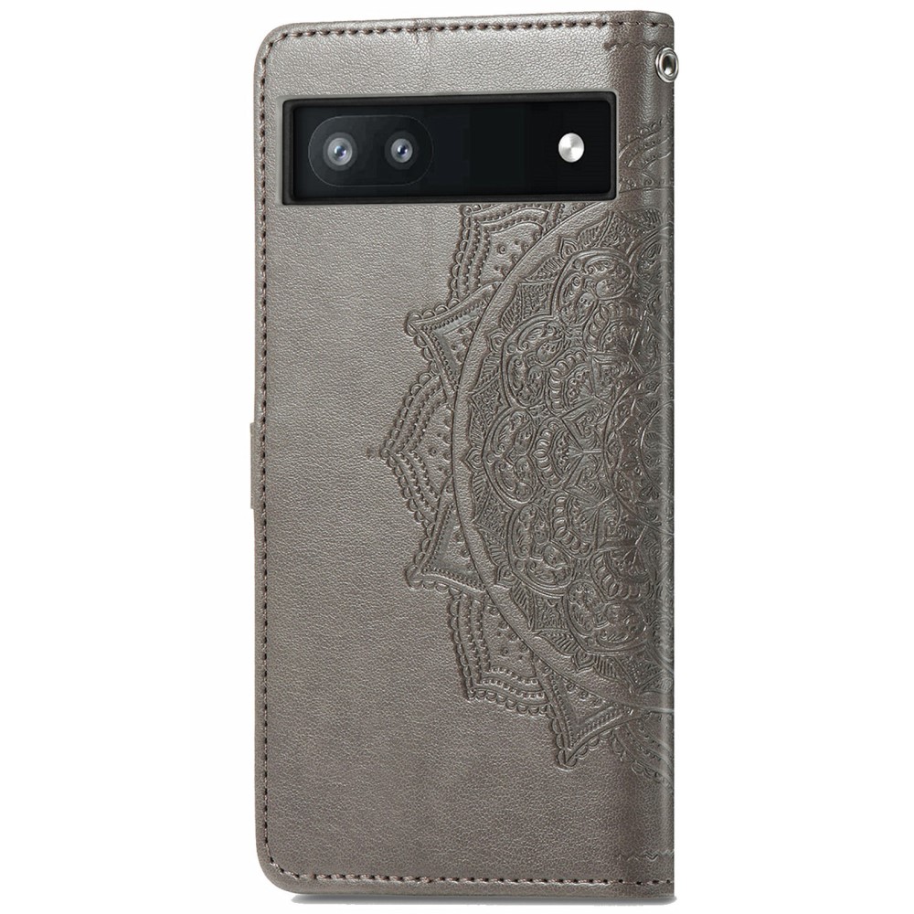 Google Pixel 6A Fodral Mandala Lder Gr