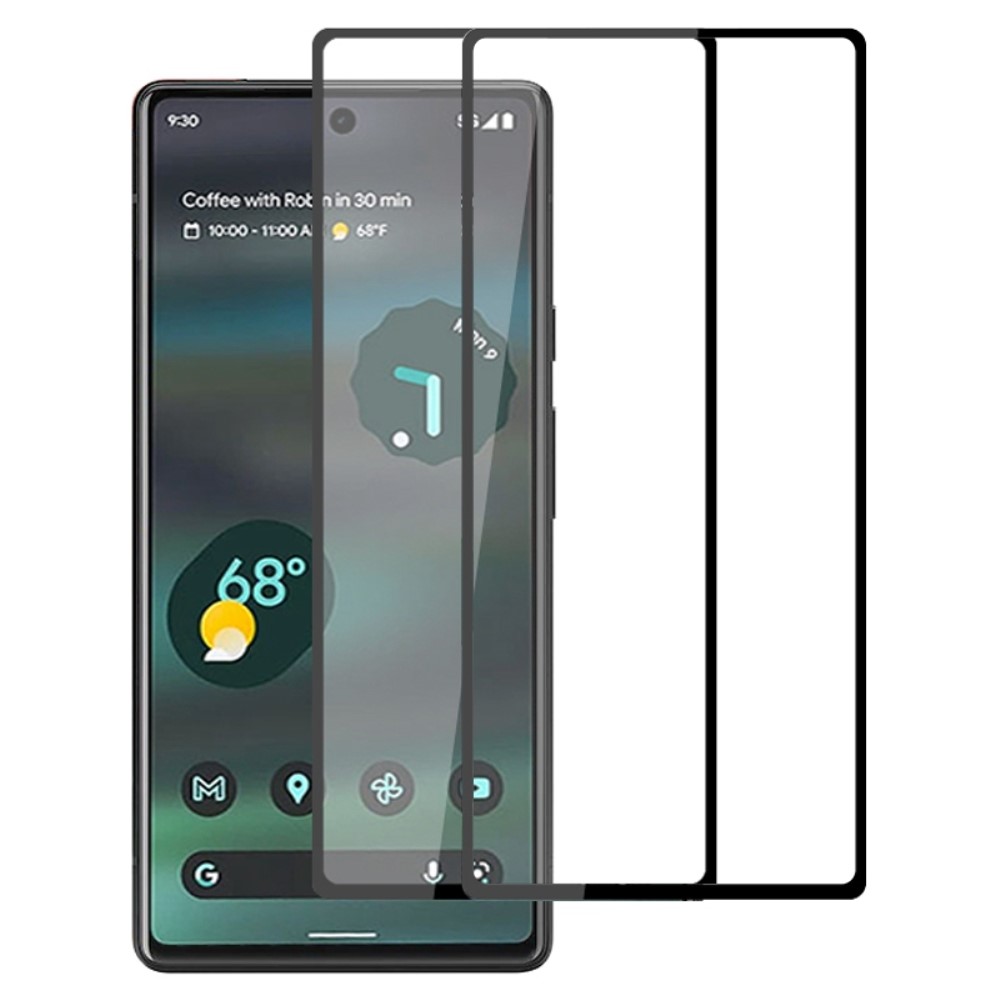 AMORUS Google Pixel 6A 2-PACK Skrmskydd Heltckande