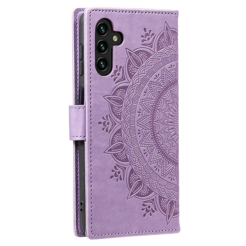 Samsung Galaxy A54 5G Fodral Mandala Läder Lila