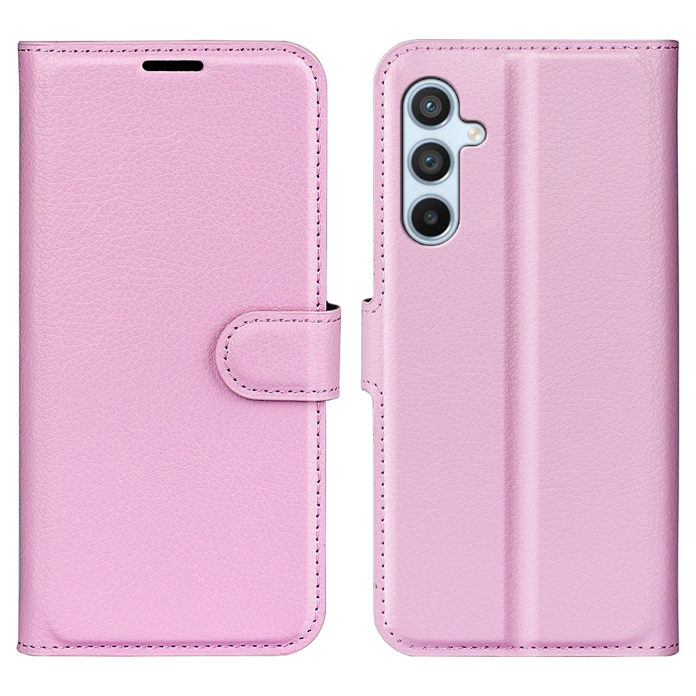 Samsung Galaxy A54 5G Fodral Litchi Läder Ljus Rosa