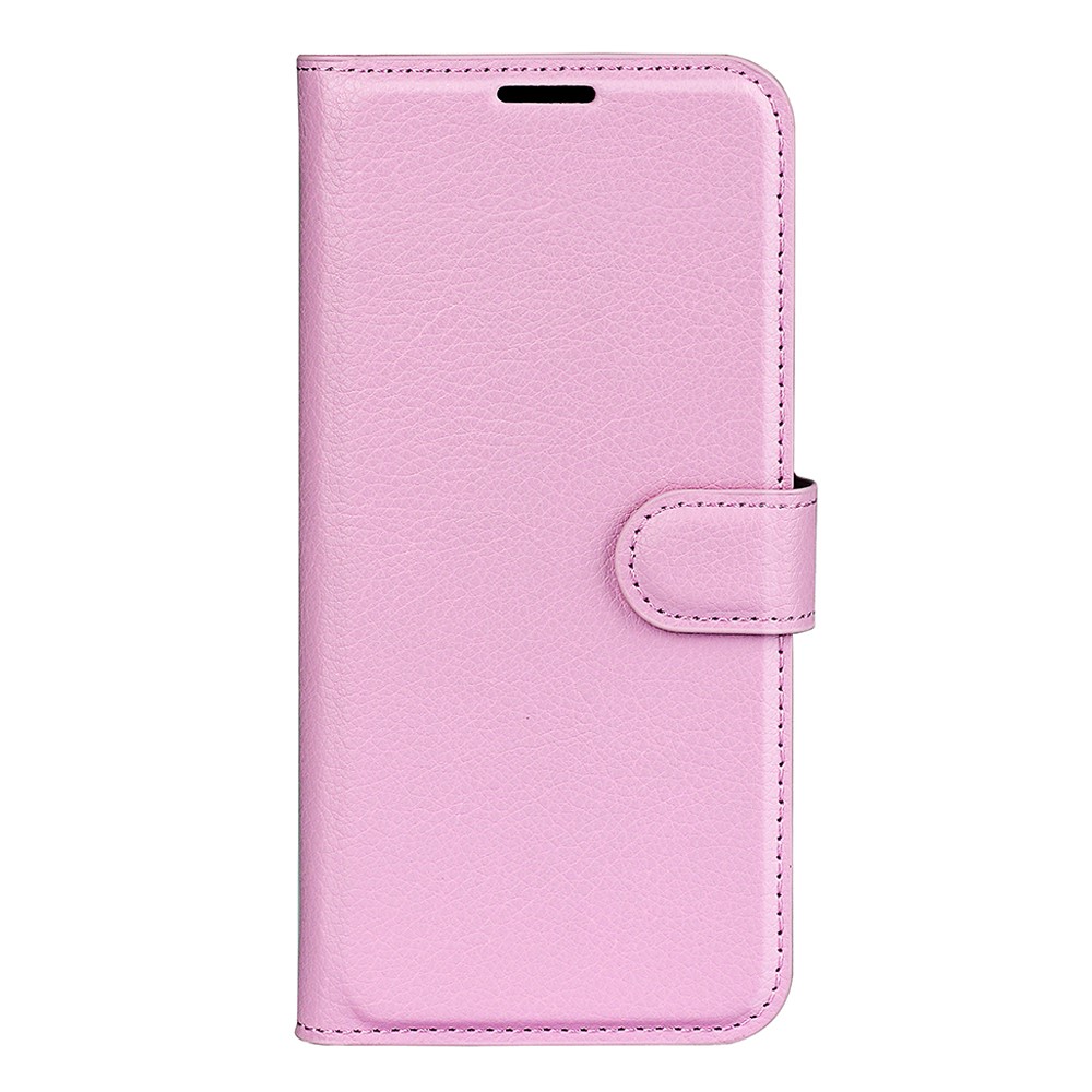 Samsung Galaxy A54 5G Fodral Litchi Läder Ljus Rosa