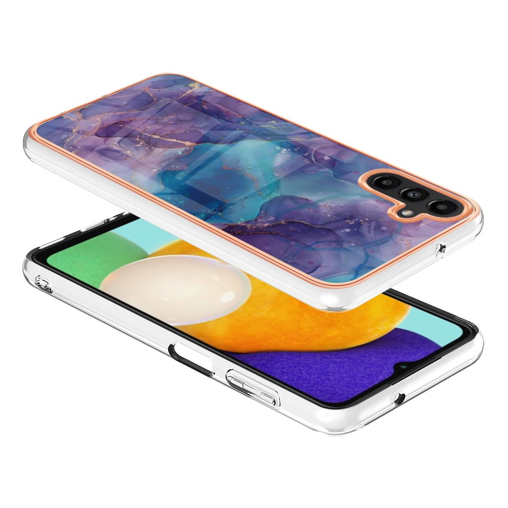 Samsung Galaxy A34 5G Skal Marmor TPU Lila