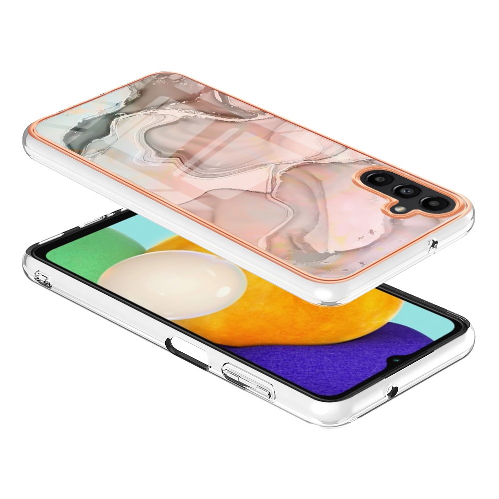 Samsung Galaxy A54 5G Skal Marmor TPU Rosa