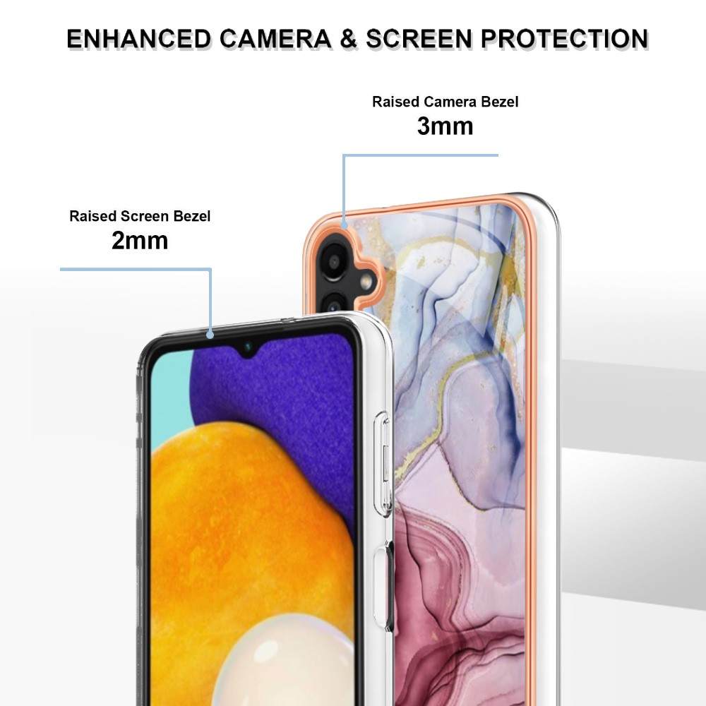 Samsung Galaxy A54 5G Skal Marmor TPU Roséguld