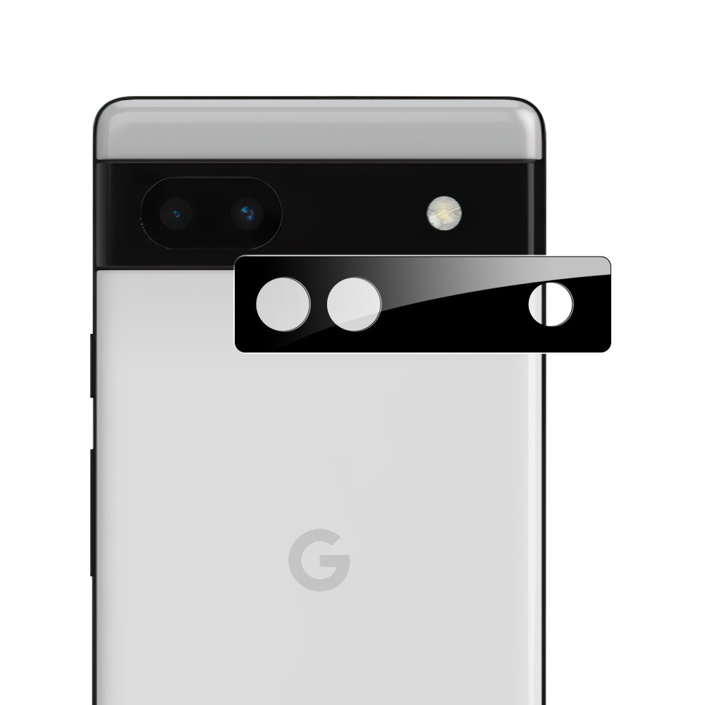 Google Pixel 6A Linsskydd Hrdat Glas Svart