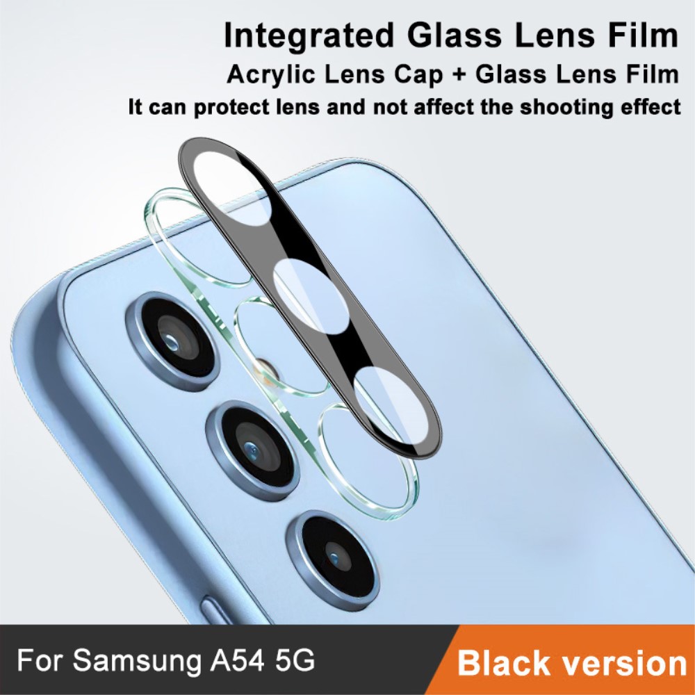IMAK Samsung Galaxy A54 5G Linsskydd Akryl/Hrdat Glas Svart