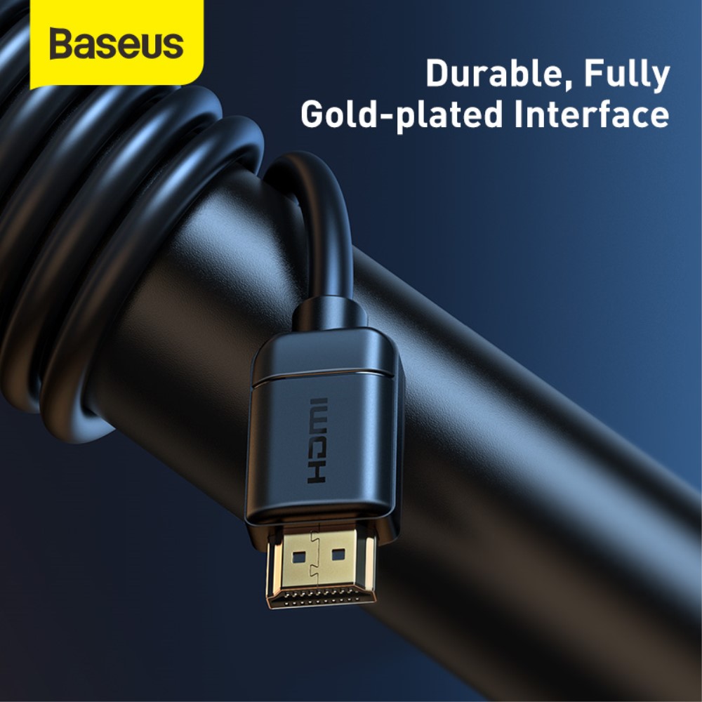 Baseus 1m 4K 60Hz HD HDMI - HDMI Kabel Svart