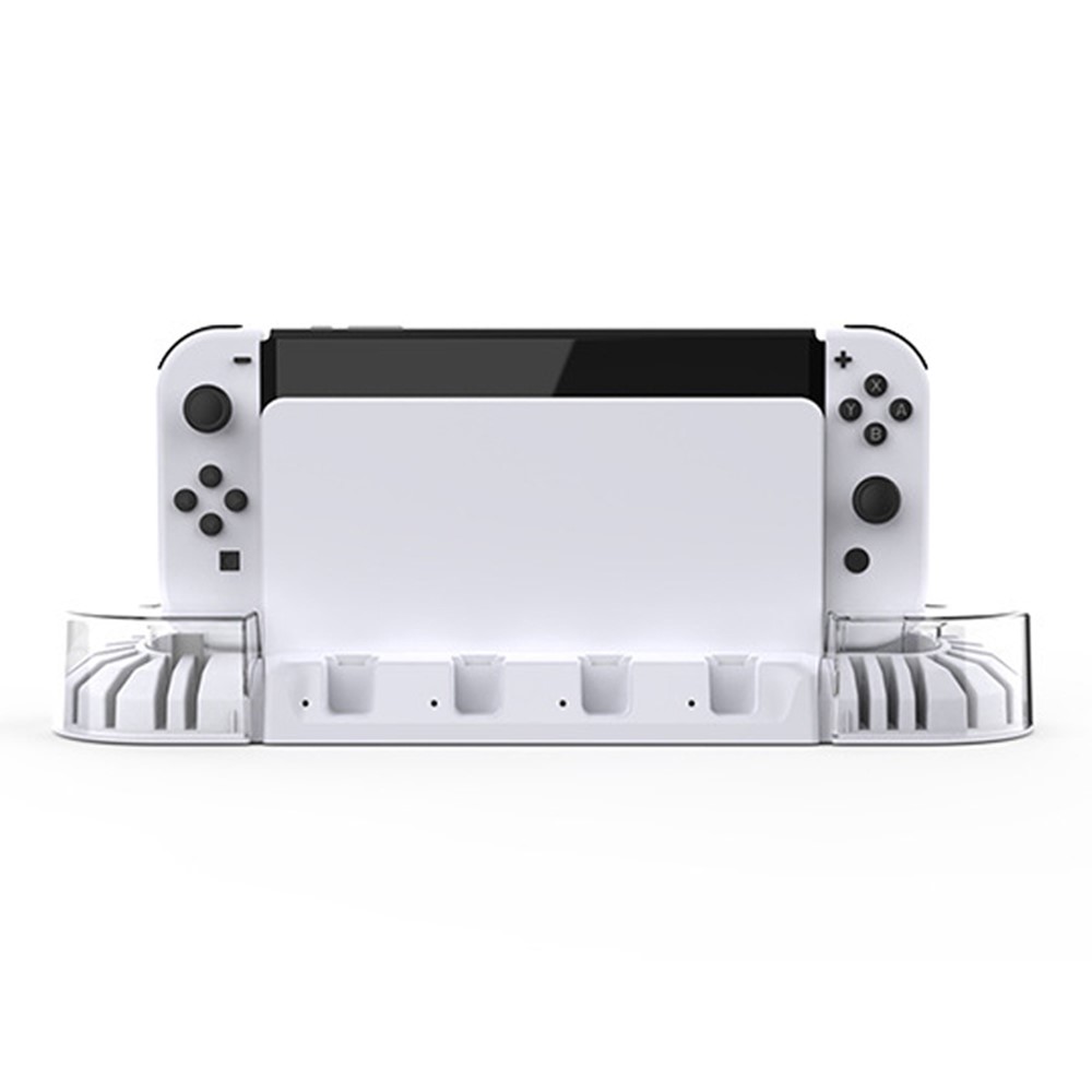KJH Nintendo Switch/OLED Laddningsstll U-Formad Vit