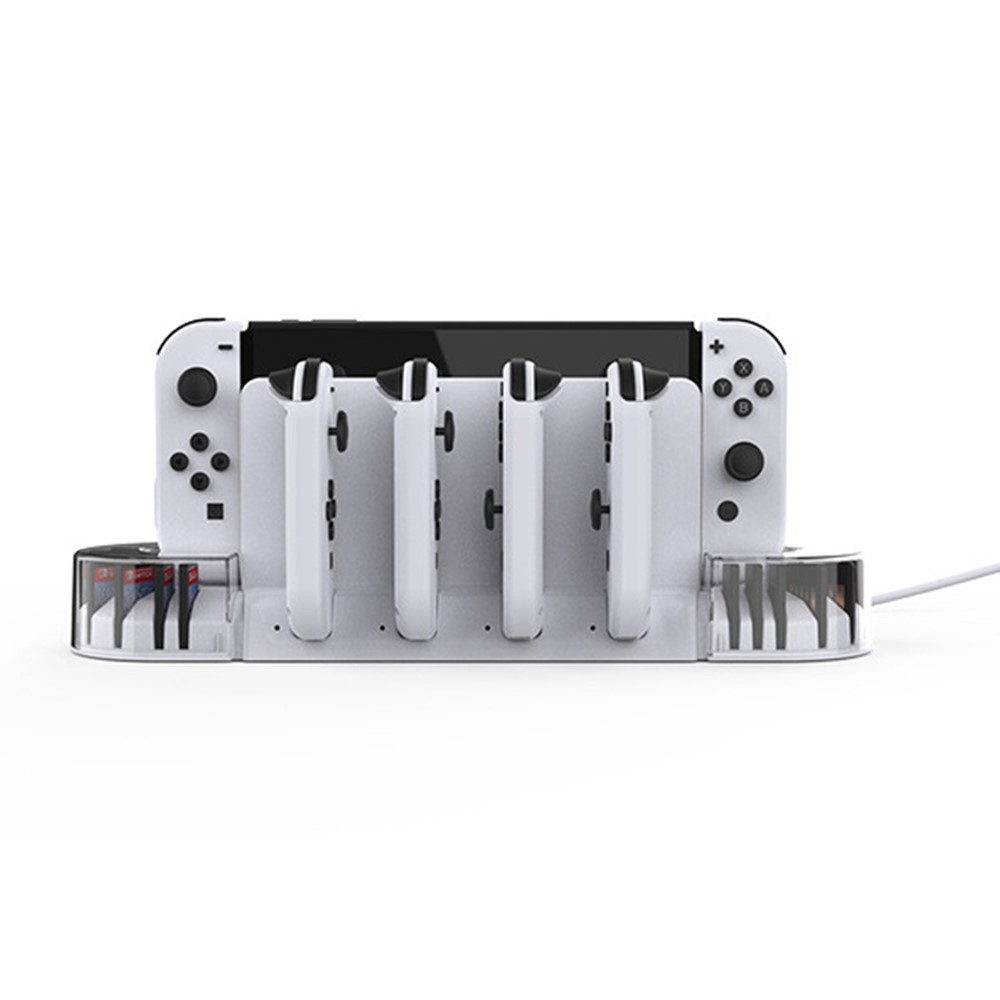 KJH Nintendo Switch/OLED Laddningsstll U-Formad Vit