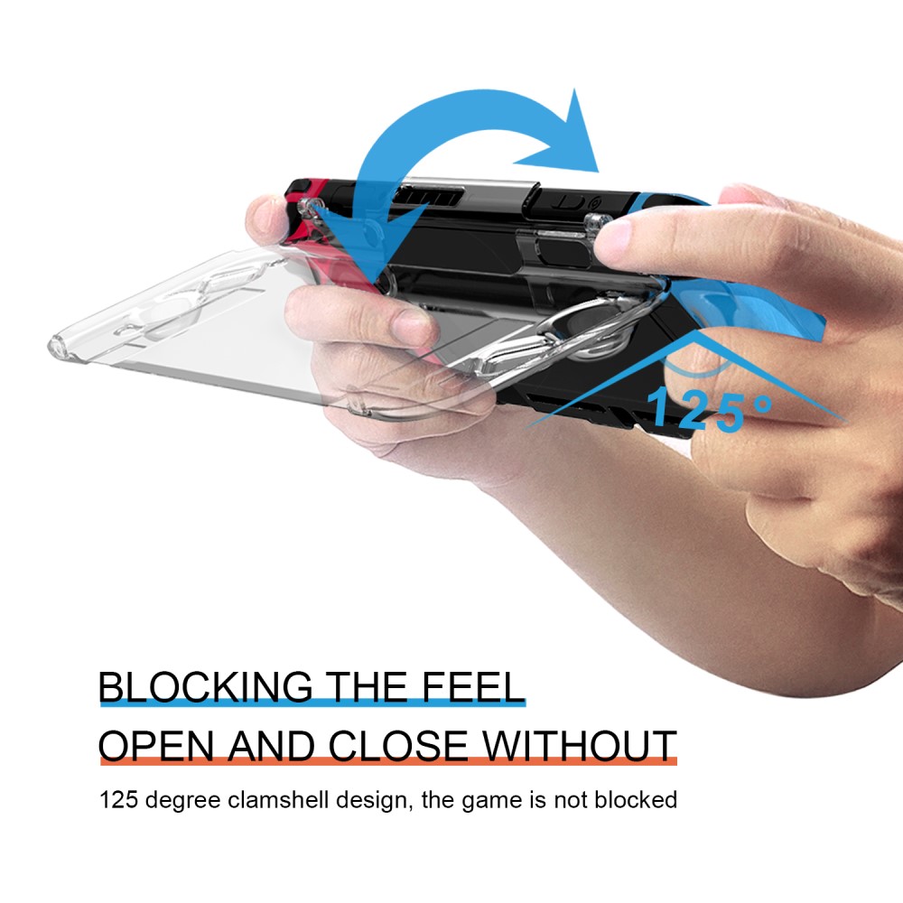 Nintendo Switch Inkapslat Skal Med 2 Spelplatser Transparent