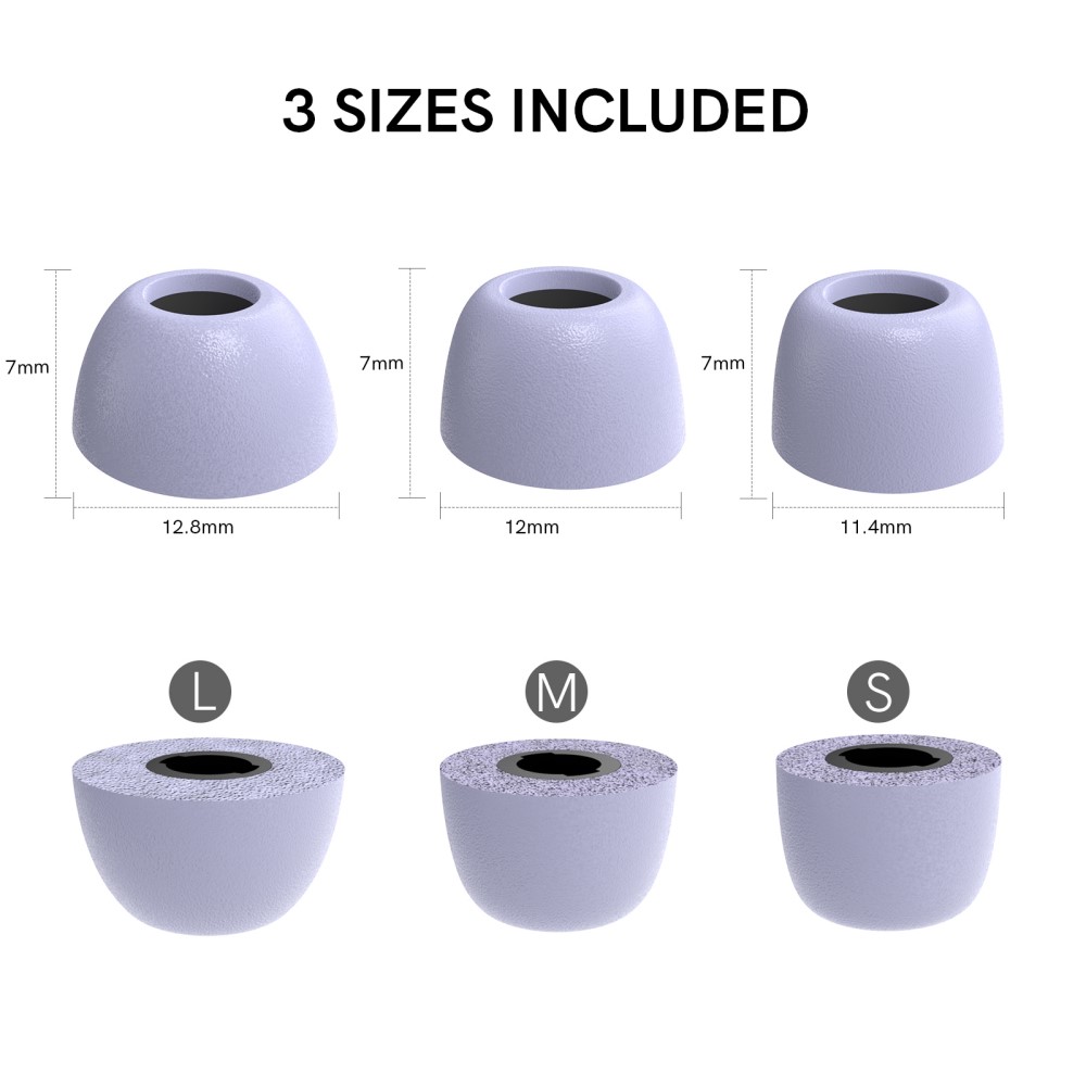 3-PACK Öronpluggar / Earbuds Galaxy Buds Pro/Buds Pro 2 Lila